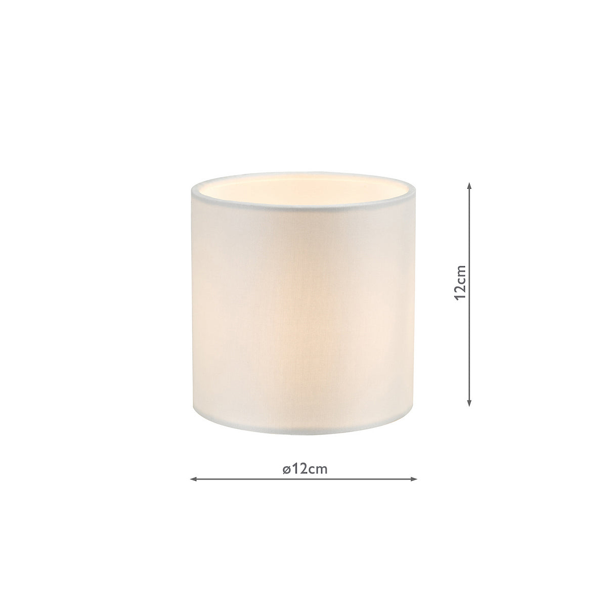 Dar Lyris Ivory Cotton Drum Shade 12cm