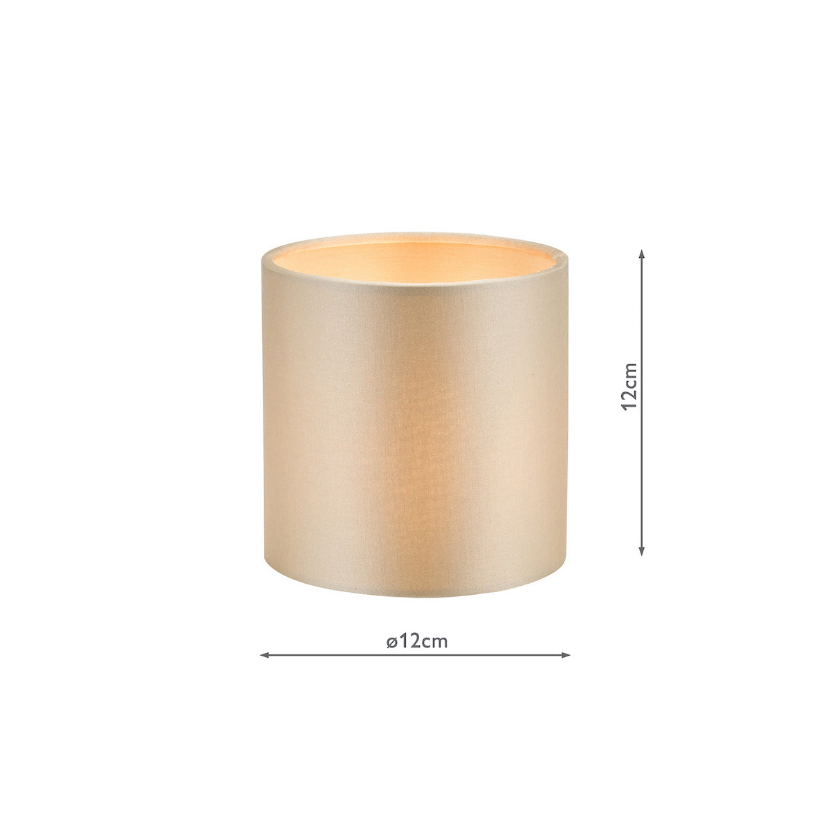 Dar Lyris Taupe Cotton Drum Shade 12cm