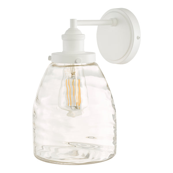 Laura Ashley Ainsworth Outdoor Wall Light Matt Cream Glass IP44 – from Amos Lighting + Home