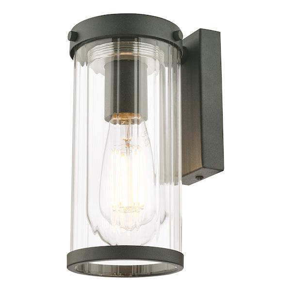 Laura Ashley Arthur Outdoor Wall Light Matt Black Glass IP44 – from Amos Lighting + Home