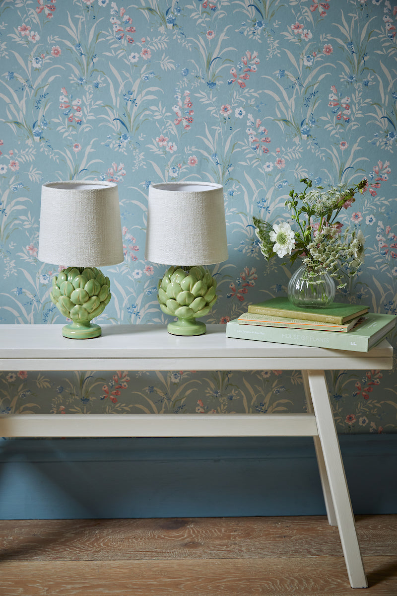 Laura Ashley Artichoke Twin Pack Table Lamp Green – from Amos Lighting + Home