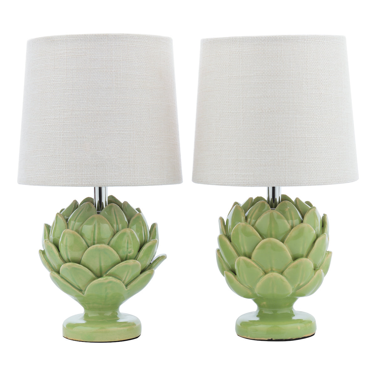 Laura Ashley Artichoke Twin Pack Table Lamp Green – from Amos Lighting + Home