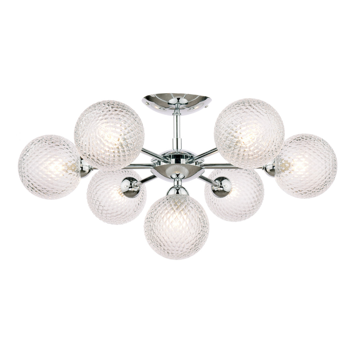 Laura Ashley Atherton Semi Flush Ceiling Light Polished Chrome Glass – from Amos Lighting + Home