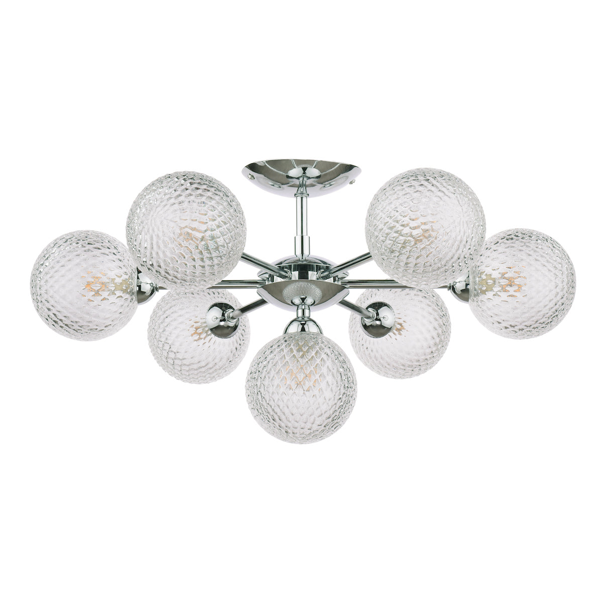 Laura Ashley Atherton Semi Flush Ceiling Light Polished Chrome Glass – from Amos Lighting + Home