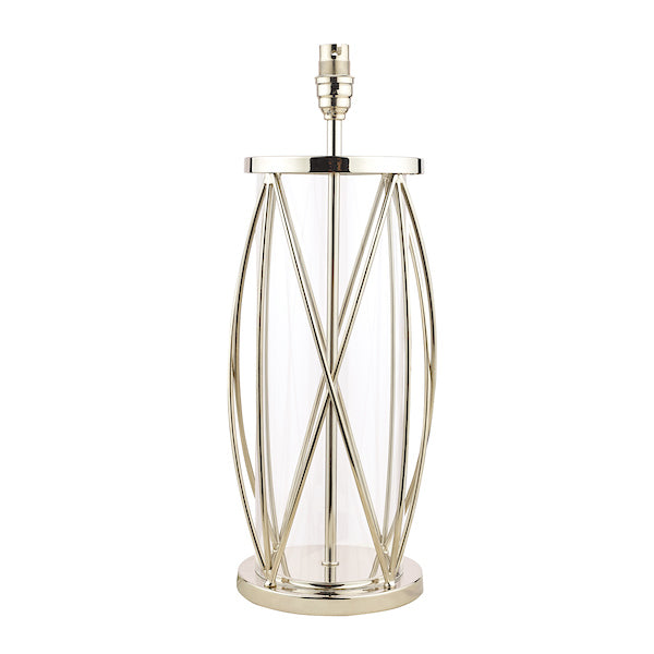 Laura Ashley Beckworth Large Table Lamp Polished Nickel Lattice – from Amos Lighting + Home