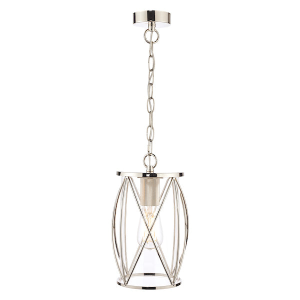 Laura Ashley Beckworth Single Pendant Polished Nickel – from Amos Lighting + Home