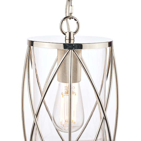 Laura Ashley Beckworth Single Pendant Polished Nickel – from Amos Lighting + Home