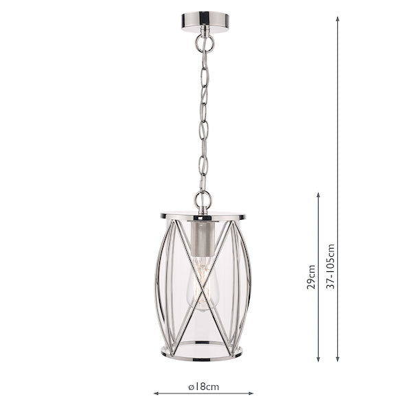 Laura Ashley Beckworth Single Pendant Polished Nickel – from Amos Lighting + Home
