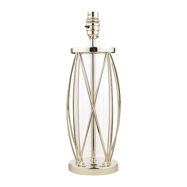 Laura Ashley Beckworth Small Table Lamp Polished Nickel Lattice – from Amos Lighting + Home
