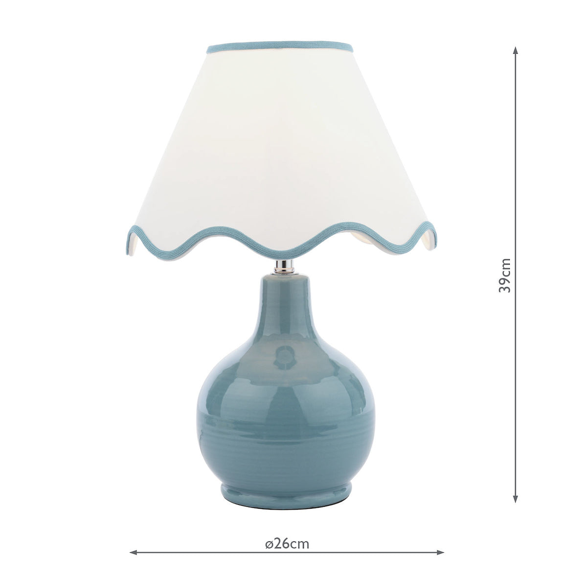 Laura Ashley Bramhope Table Lamp Blue Ceramic – from Amos Lighting + Home