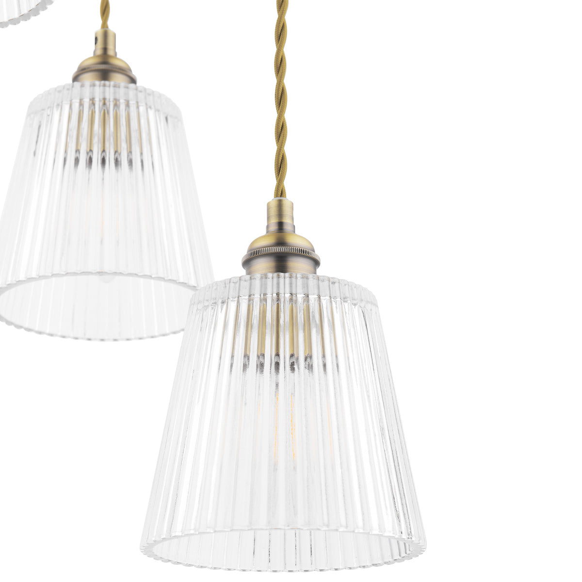 Laura Ashley Callaghan 3 Light Pendant Antique Brass – from Amos Lighting + Home