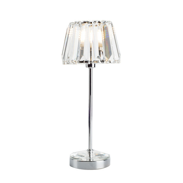 Laura Ashley Capri Small Table Lamp Polished Chrome – from Amos Lighting + Home