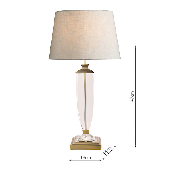 Laura Ashley Carson Large Table Lamp Antique Brass & Crystal – from Amos Lighting + Home