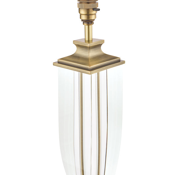 Laura Ashley Carson Large Table Lamp Antique Brass & Crystal – from Amos Lighting + Home