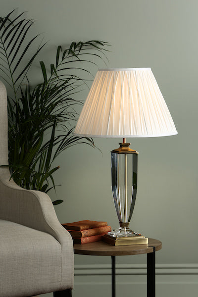 Laura Ashley Carson Large Table Lamp Antique Brass & Crystal – from Amos Lighting + Home