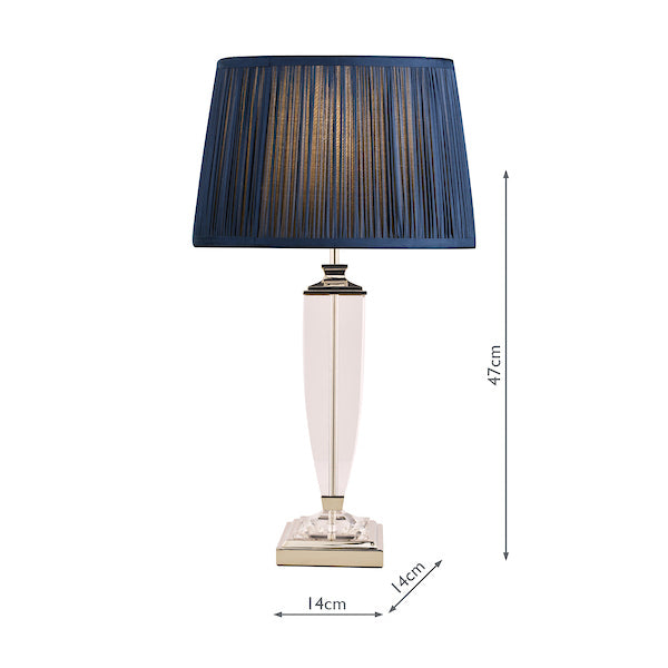 Laura Ashley Carson Large Table Lamp Polished Nickel & Crystal – from Amos Lighting + Home