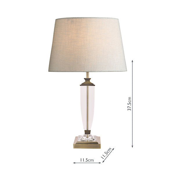 Laura Ashley Carson Medium Table Lamp Antique Brass & Crystal – from Amos Lighting + Home