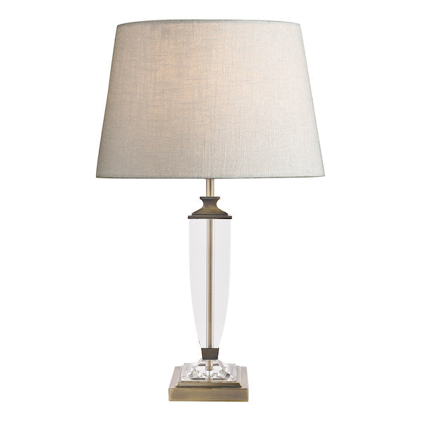 Laura Ashley Carson Medium Table Lamp Antique Brass & Crystal – from Amos Lighting + Home