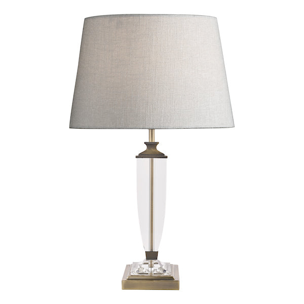 Laura Ashley Carson Medium Table Lamp Antique Brass & Crystal – from Amos Lighting + Home