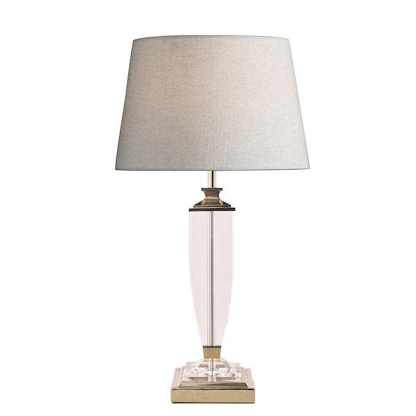 Laura Ashley Carson Medium Table Lamp Polished Nickel & Crystal – from Amos Lighting + Home