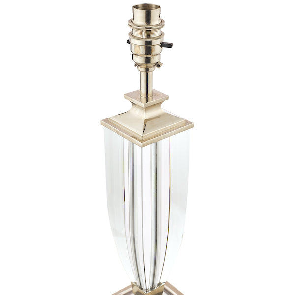 Laura Ashley Carson Medium Table Lamp Polished Nickel & Crystal – from Amos Lighting + Home