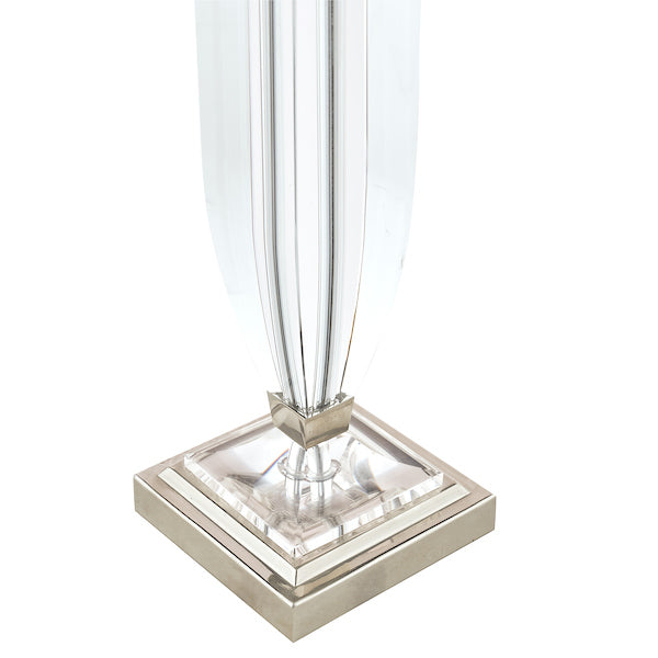 Laura Ashley Carson Medium Table Lamp Polished Nickel & Crystal – from Amos Lighting + Home