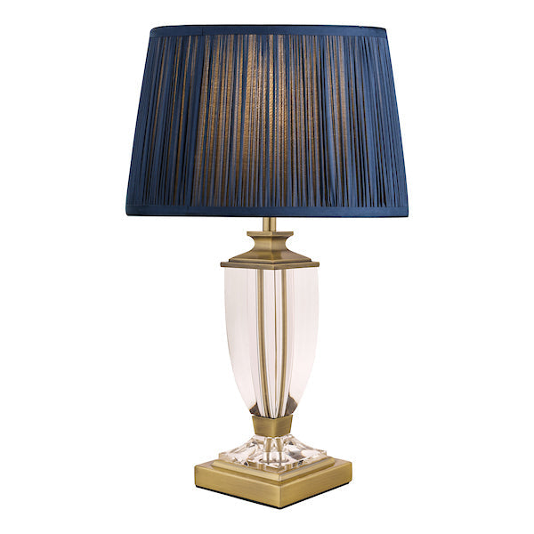 Laura Ashley Carson Small Table Lamp Antique Brass & Crystal – from Amos Lighting + Home