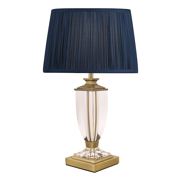 Laura Ashley Carson Small Table Lamp Antique Brass & Crystal – from Amos Lighting + Home