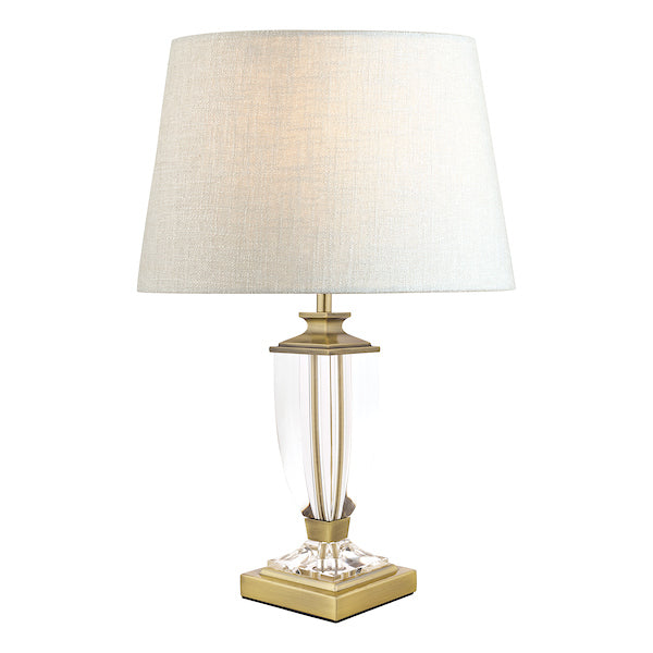 Laura Ashley Carson Small Table Lamp Antique Brass & Crystal – from Amos Lighting + Home