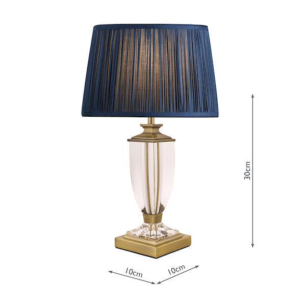 Laura Ashley Carson Small Table Lamp Antique Brass & Crystal – from Amos Lighting + Home