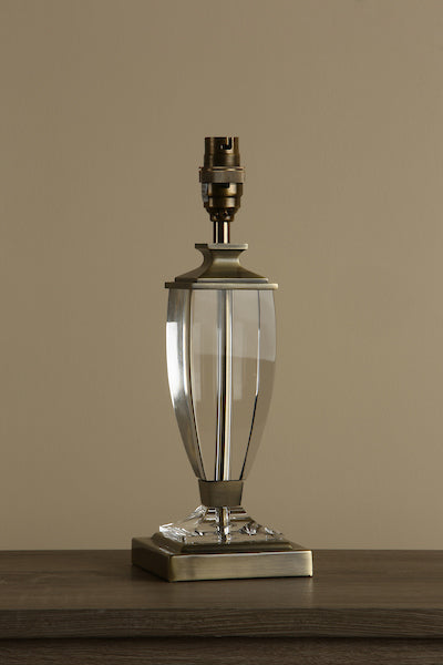 Laura Ashley Carson Small Table Lamp Antique Brass & Crystal – from Amos Lighting + Home
