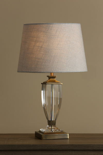 Laura Ashley Carson Small Table Lamp Antique Brass & Crystal – from Amos Lighting + Home