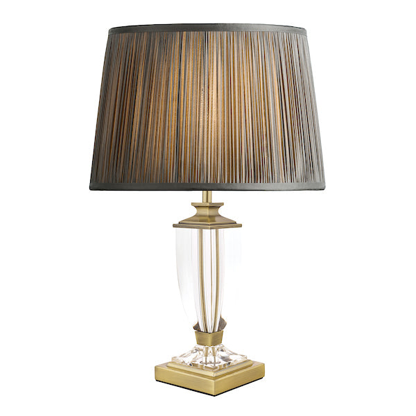 Laura Ashley Carson Small Table Lamp Antique Brass & Crystal – from Amos Lighting + Home