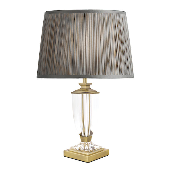Laura Ashley Carson Small Table Lamp Antique Brass & Crystal – from Amos Lighting + Home