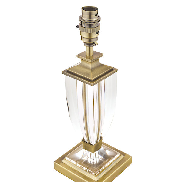 Laura Ashley Carson Small Table Lamp Antique Brass & Crystal – from Amos Lighting + Home