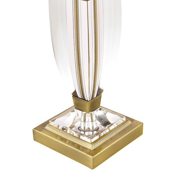 Laura Ashley Carson Small Table Lamp Antique Brass & Crystal – from Amos Lighting + Home