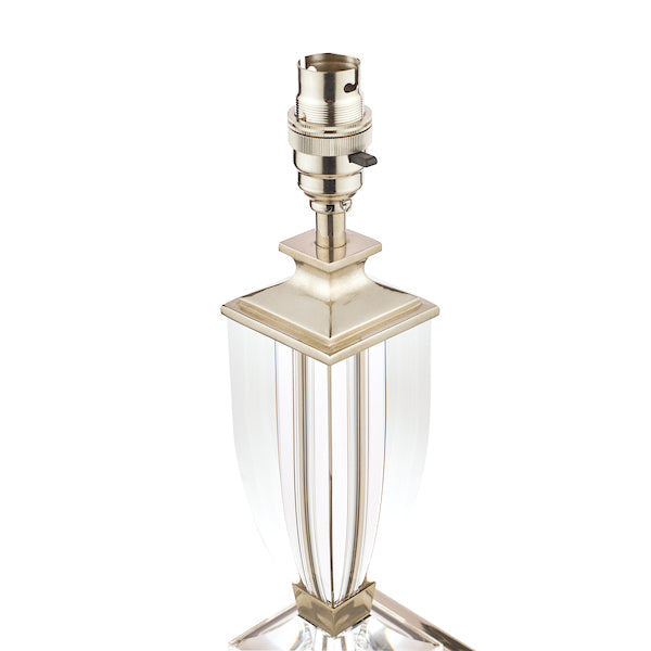 Laura Ashley Carson Small Table Lamp Polished Nickel & Crystal – from Amos Lighting + Home