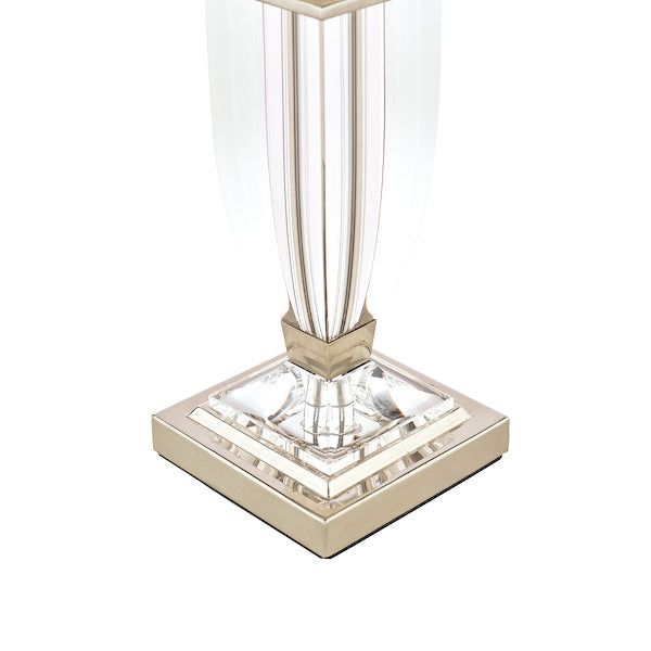 Laura Ashley Carson Small Table Lamp Polished Nickel & Crystal – from Amos Lighting + Home