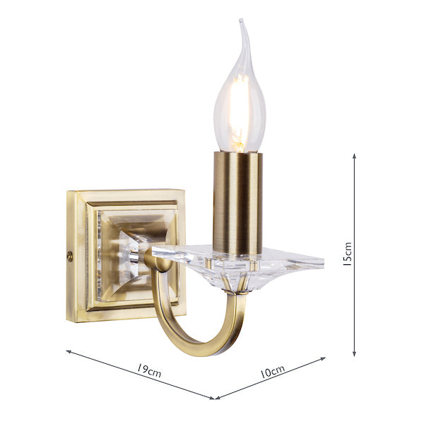 Laura Ashley Carson Wall Light Antique Brass – from Amos Lighting + Home
