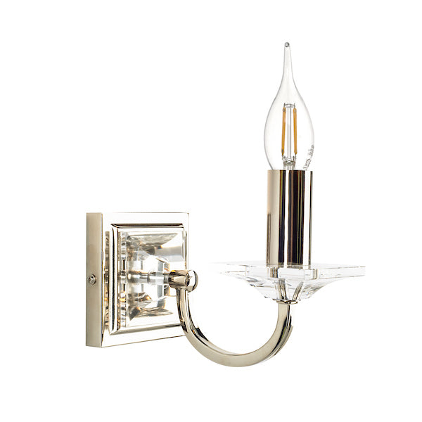 Laura Ashley Carson Wall Light Polished Nickel – from Amos Lighting + Home