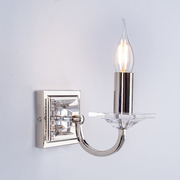 Laura Ashley Carson Wall Light Polished Nickel – from Amos Lighting + Home