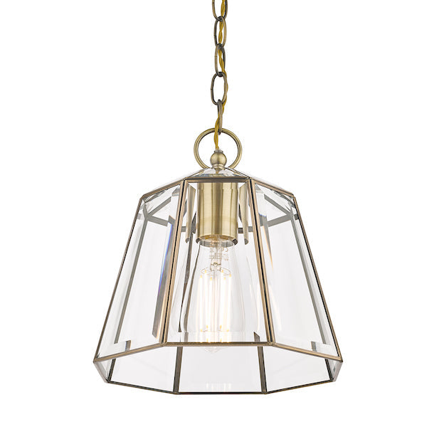 Laura Ashley Clayton Pendant Antique Brass – from Amos Lighting + Home