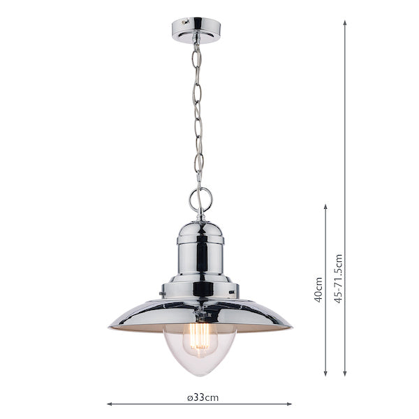 Laura Ashley Corbridge Pendant Polished Chrome – from Amos Lighting + Home