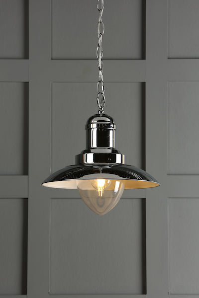 Laura Ashley Corbridge Pendant Polished Chrome – from Amos Lighting + Home