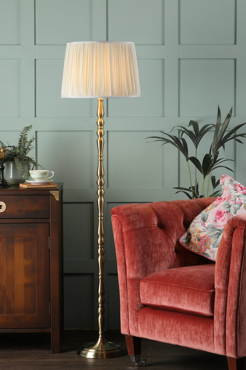 Laura Ashley Corey Floor Lamp Antique Brass Base – from Amos Lighting + Home