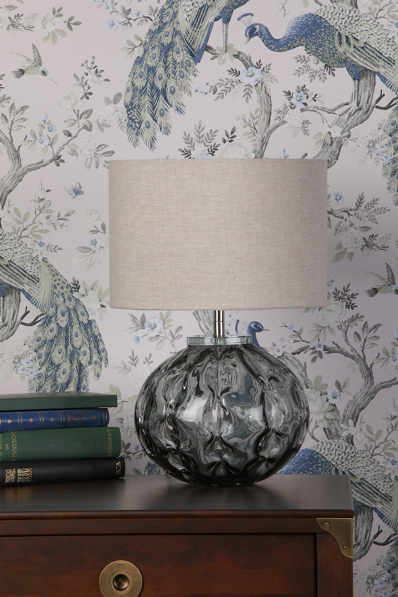 Laura Ashley Elderdale Smoke Table Lamp – from Amos Lighting + Home