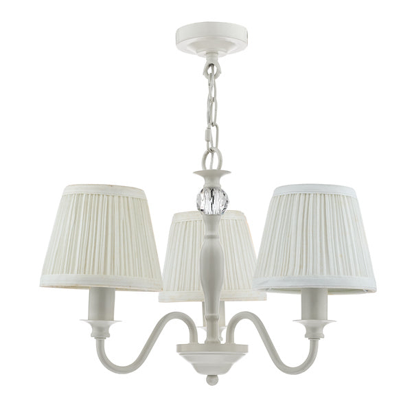 Laura Ashley Ellis 3 Light Chandelier Satin Grey with Shades – from Amos Lighting + Home