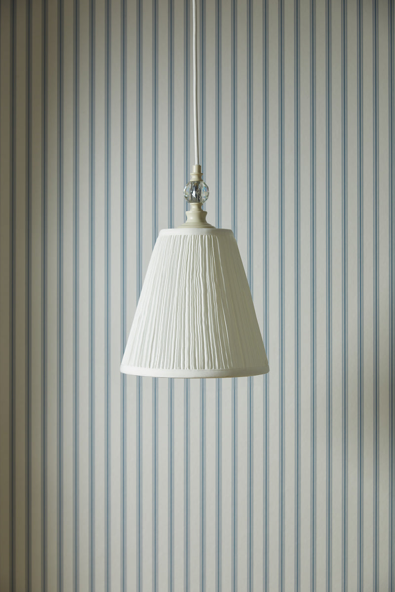 Laura Ashley Ellis Pendant Satin Cream and Crystal – from Amos Lighting + Home