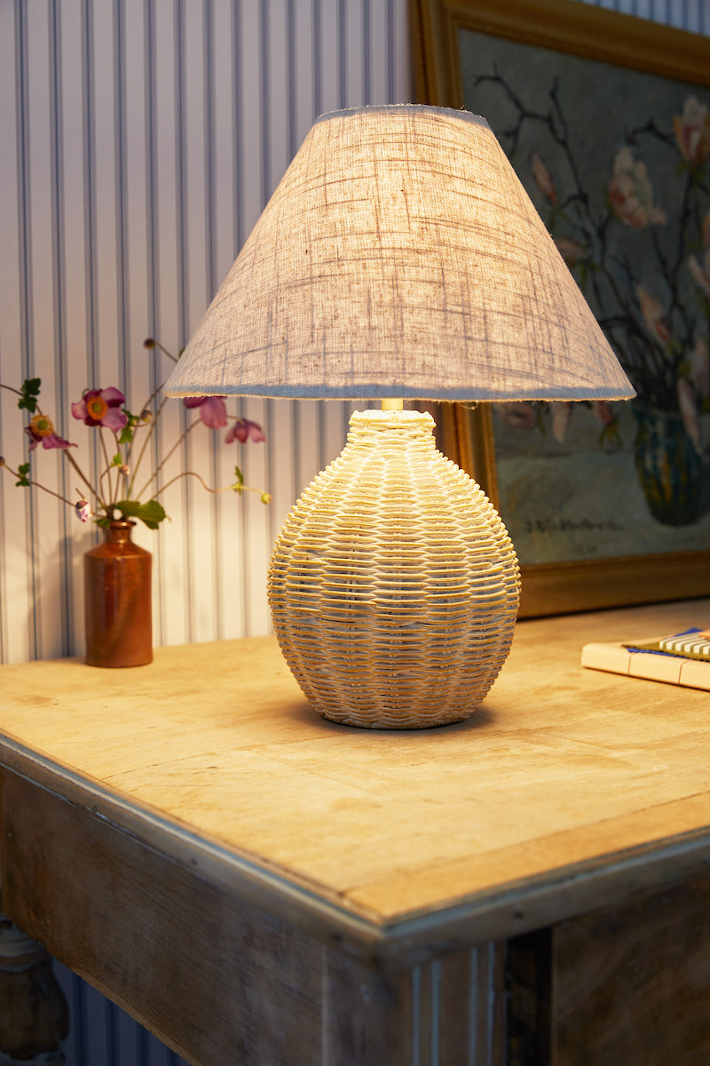 Laura Ashley Fernhill Table Lamp Matt Cream – from Amos Lighting + Home