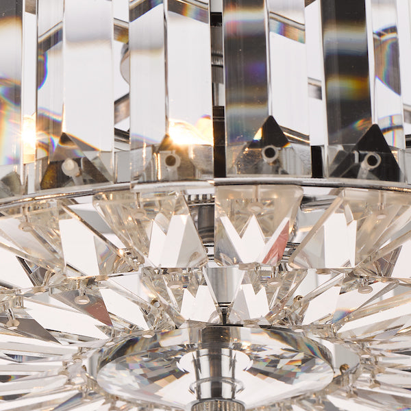 Laura Ashley Fernhurst Polished Chrome 3 Light Art Deco Semi-Flush Ceiling Light – from Amos Lighting + Home